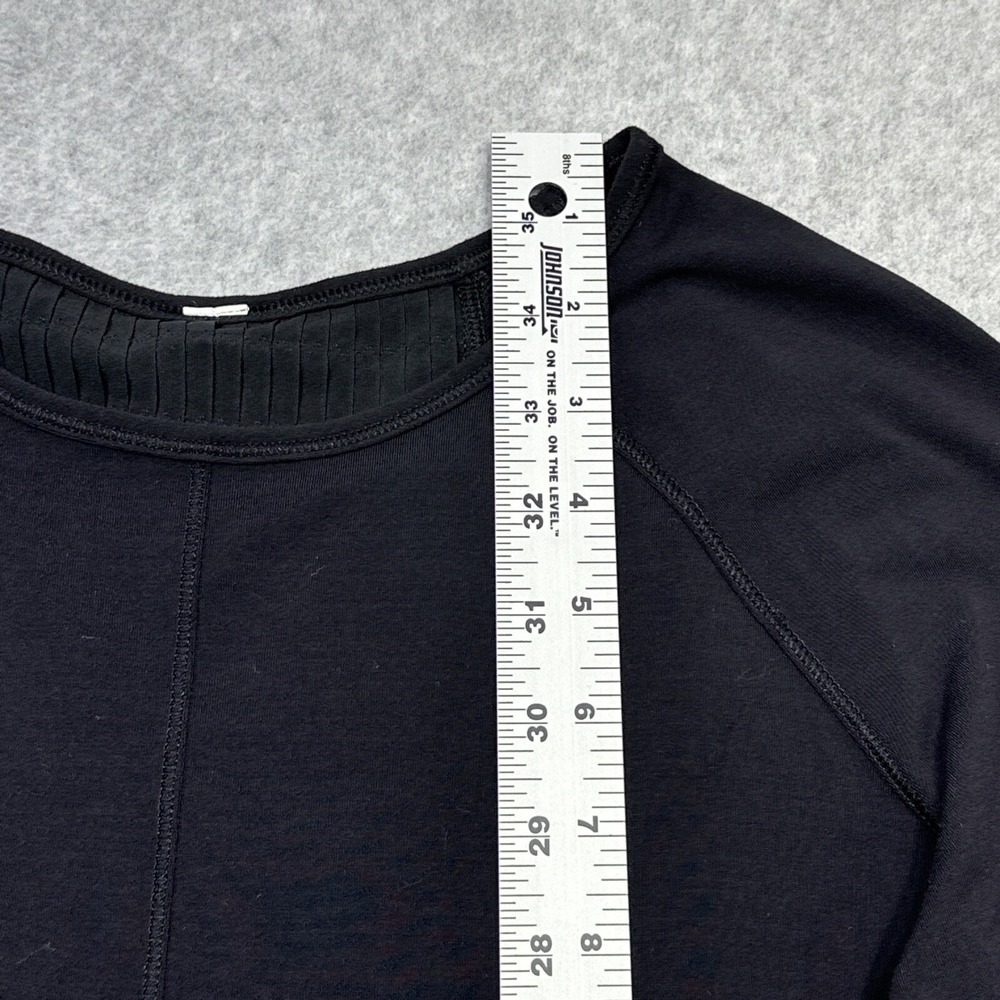 Lululemon Making Moves Top Women 4 Black Blue Split Back Pleated Athleisure Wear - Picture 7 of 12